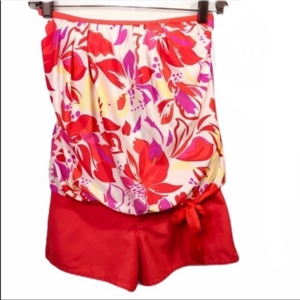 ATHENA Coral Floral  swim top Size 6 and Southport swim shorts Size 8